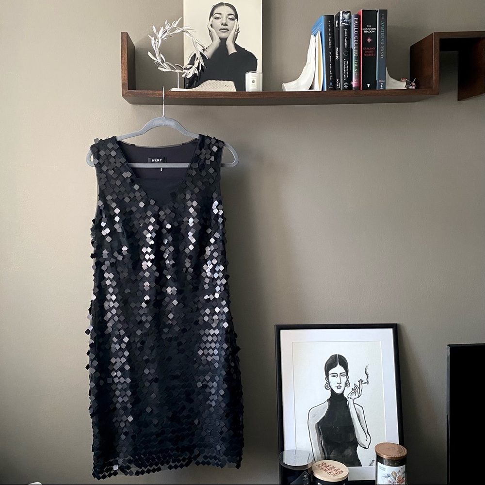 DKNY Black / Disco Cocktail Dress
